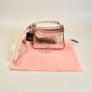 10. Retail $349: Kate Spade Duet Pink Metallic Small Crossbody NWT